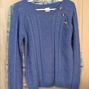 Boy’s  Blue Cable Knit Sweater